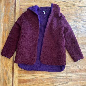 urban outfitters reversible sherpa teddy  jacket